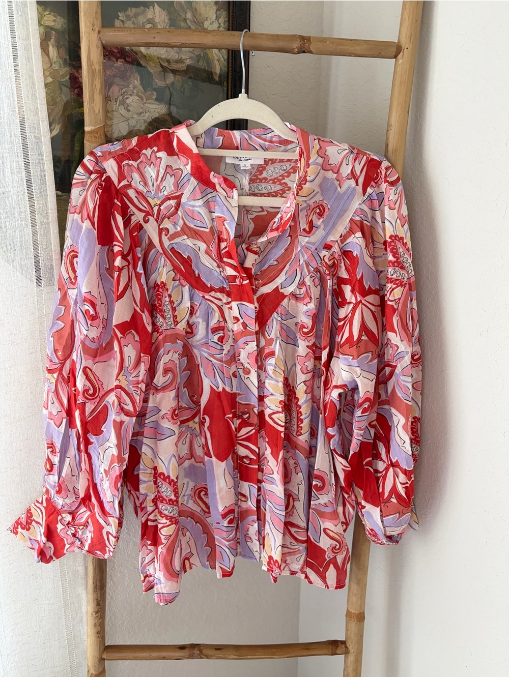Eesome Printed Long Sleeve Blouse